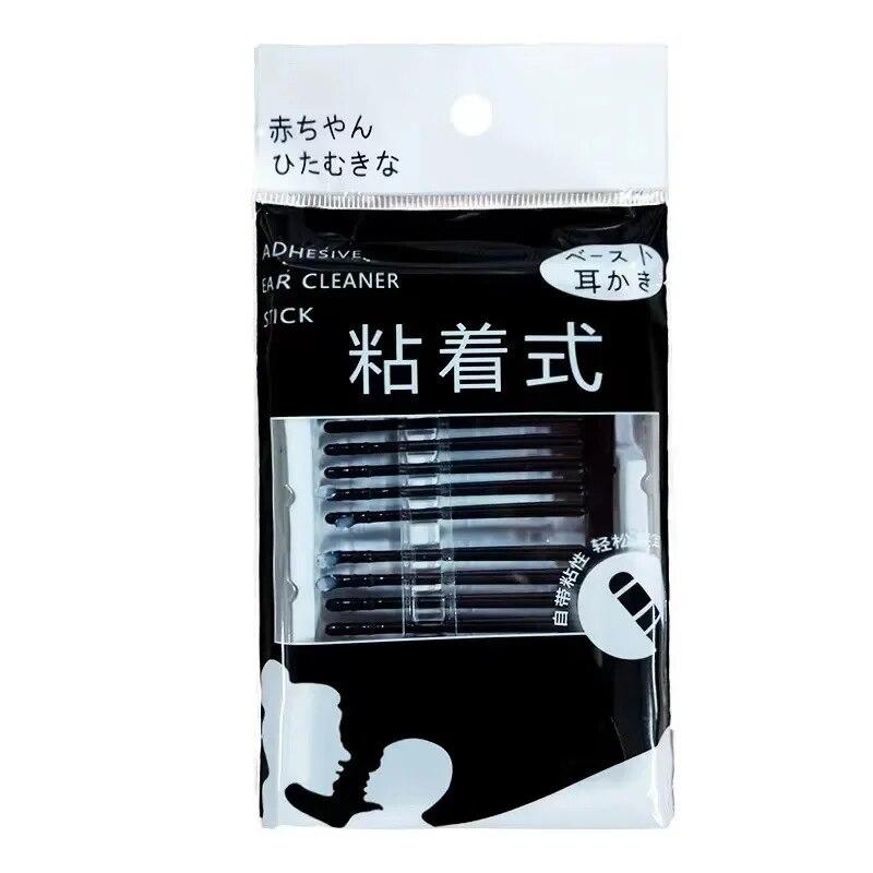 100 Stück Einweg-Ohrstäbchen mit Klebespitzen, spiralförmige Spitzen, Ohrreiniger, Wachsentfernung, tragbares Ohrenschmalzentferner-Werkzeugset, Nasenreinigungsstäbchen