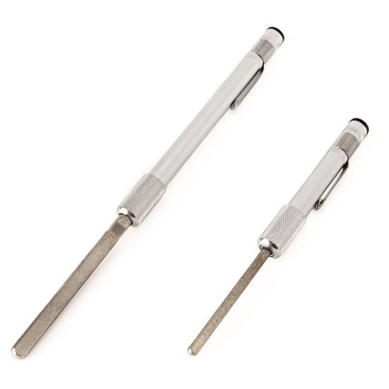 Pen Type Portable Hook Sharpener, Heavy Duty Metal Fishing Hook Sharpening Tool, Cutter Sharpener Rod with Clip, Fishing Accessories