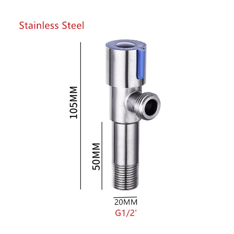 1 Stück Toilettenwaschmaschine 1/2 Zoll heißes und kaltes Wasser Dreieckventil Wasserstopp-Eckventil Messing Edelstahl