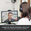 LOGITECH - C505 HD Webcam - USB HD 720p - Mikrofon mit großer Reichweite - Kompatibel mit PC oder Mac - Grau Schwarz