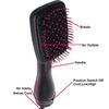 New Arrival 2 in 1 Multifunctional Hot Air Brush Comb Straightener Tangle-free Hair Dryer Brush