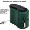 USB Hand Crank Portable Cell Phone Charger with LED Light - 5V Output for Hiking, Camping, Emergency