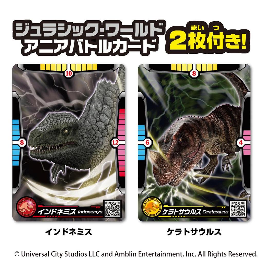 Takara Tomy Ania Jurassic World Alive Indomys VS Ceratosaurus Set - Animal Dinosaur Toy (Ages 3+)