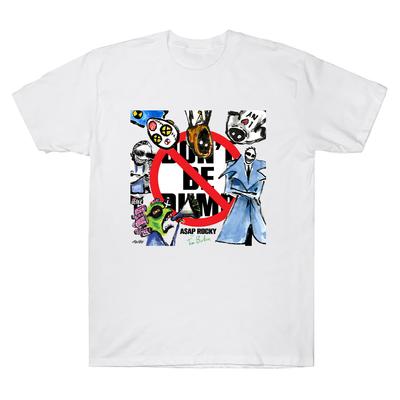 A$AP Rocky Don't Be Dumb T-shirts HIP HOP High Street Gothic Tee Los Casual Harajuku Katoenen Top Streetwear Unisex Tees