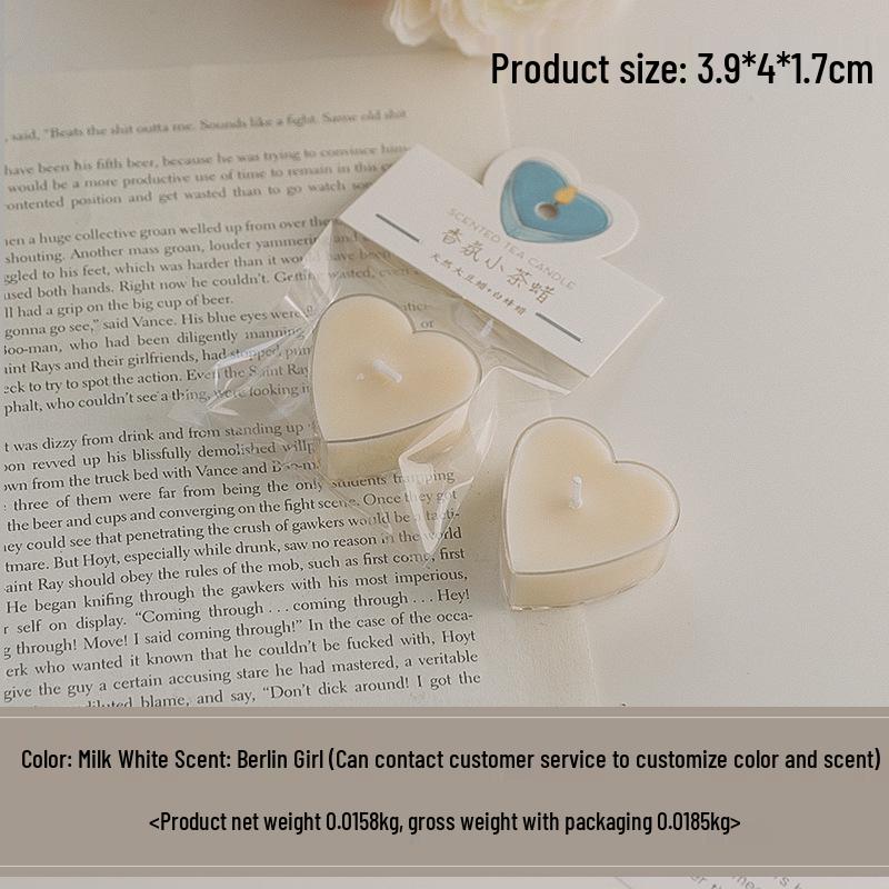 Colorful Heart-Shaped Scented Tealight Candles for Aromatherapy and Celebrations