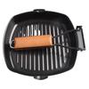 For Electric Stoves Cast Iron Grill Pan Kitchen Hand Cleanse Recommended Scratch Resistance Convenient Storage