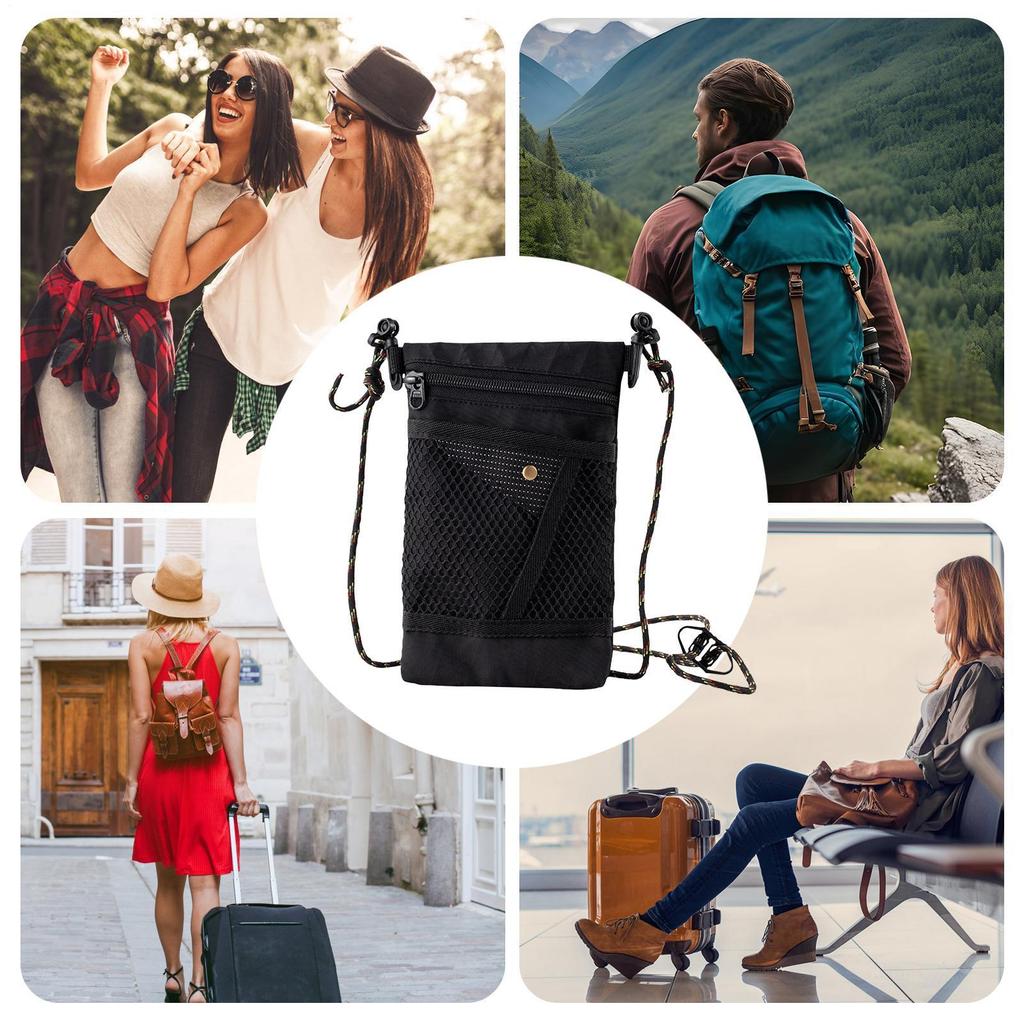 Portable Cell Phone Purse Waterproof Camping Shoulder Pack for Sports Gym Cycling Work Stadium Events School Running