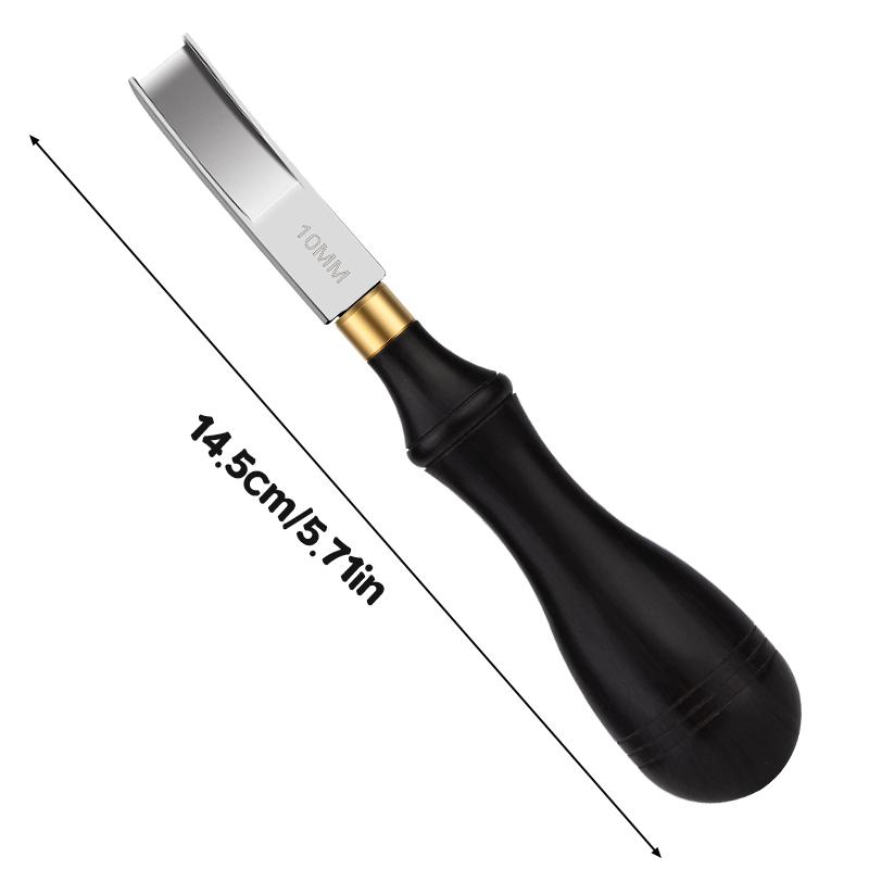 Fenrry 4/6/8/10mm Leather Edge Beveler Tool French Skiver Wide Mouth Leather Edge Bevelers Skiving Trimmer Crafting Tools