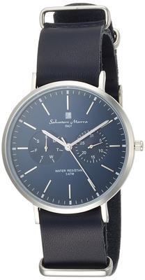 Uhr Dünn Regular Import Produkt Blau [Salvatore Mara] Multi-Kalender SM15117-SSNVSV Herren