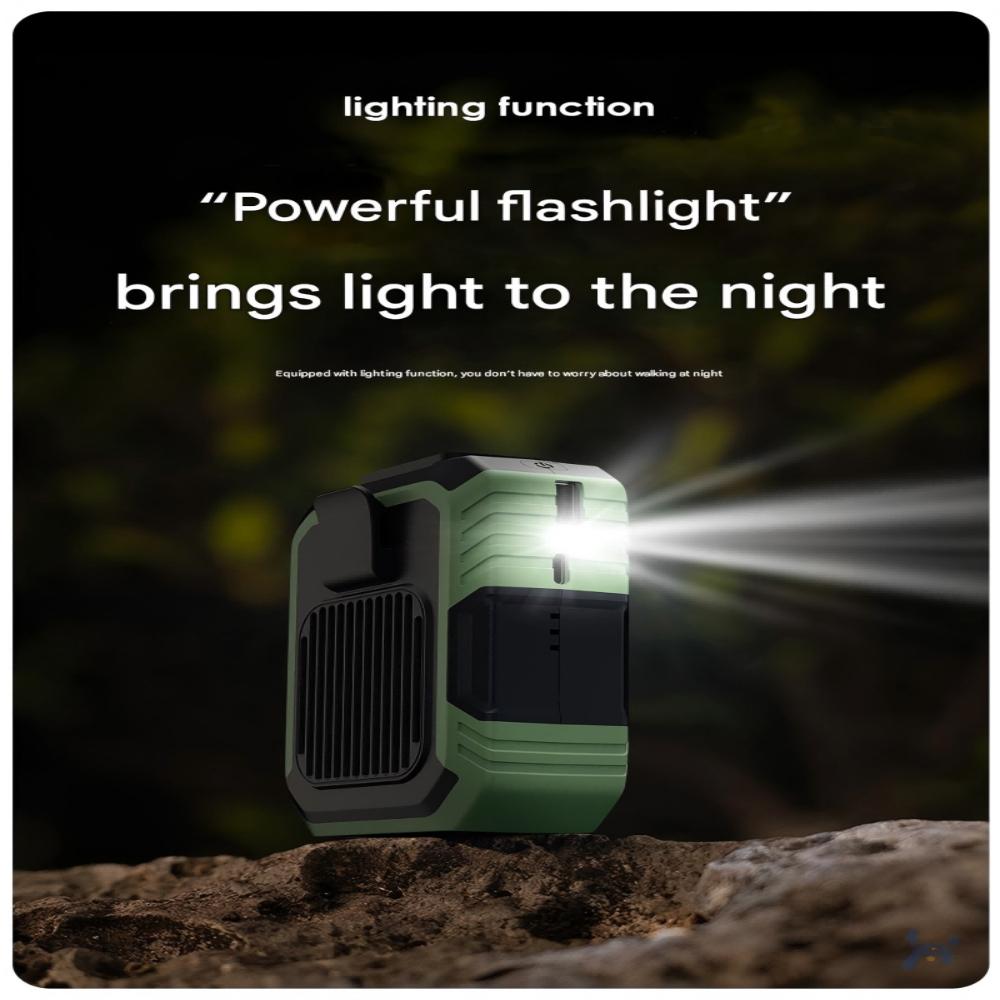 

Lightweight Portable Neck Waist Handheld Desktop Fan, USB-Powered Adjustable зелёный