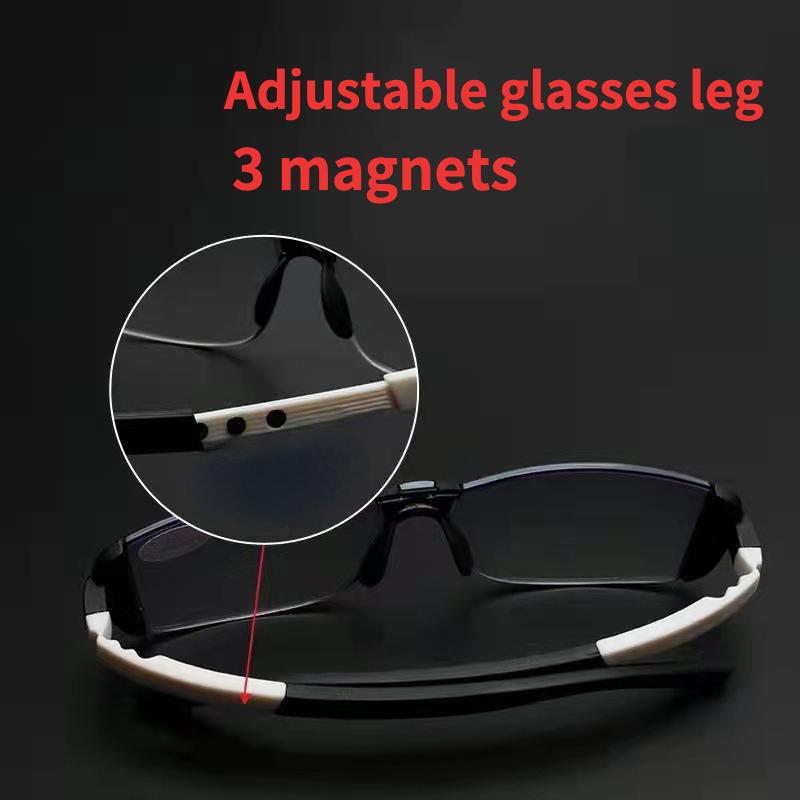 Anti Blue Light Frameless Reading Glasses For Women Men Anti-fatigue Rimless Magnetic Therapy Eye Protect Hyperopia Eyeglasses With Grade +100 To +400