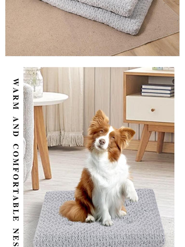 Rose Velvet Pet Bed for Dogs & Cats - Four Seasons Warmth, Small/Medium/Large, Ideal for Teddy/Golden Retriever