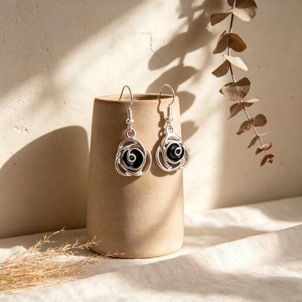 Popular European and American Retro Rose Hollow Ear Hook Personalized Niche Retro Style Design Accessories Women's Earrings