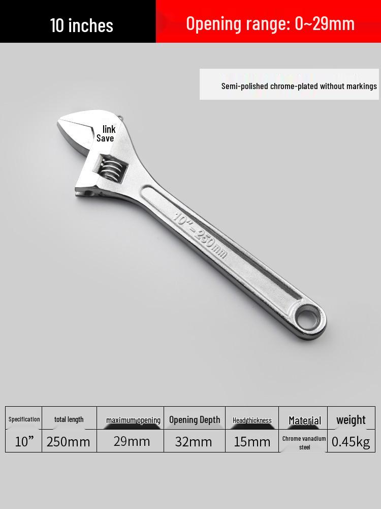 Universal Adjustable Wrench Set – Multifunctional, Genuine Large and Small Opening Tools