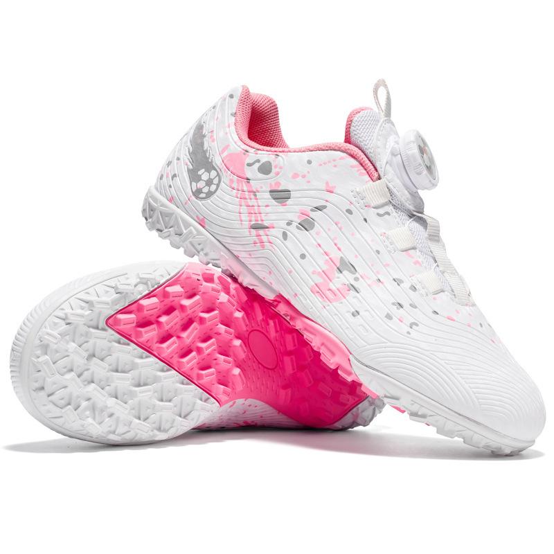 Amazon children's football shoes button lace-up boys broken nails training shoes elementary school students wear-resistant sports shoes women
