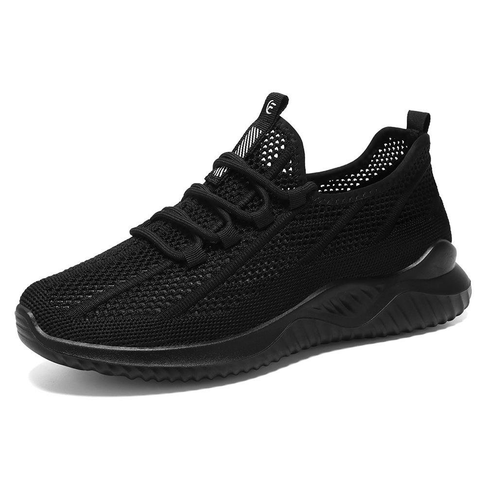 Shoes men's 2025 summer new source 2025 flying woven breathable single shoes lightweight casual shoes men's sports shoes