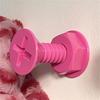 Set of 3 Creative Colorful Screw Shaped Sticky Hooks for Home Organization Bag Hangers Walls and Door Plastic Hooks