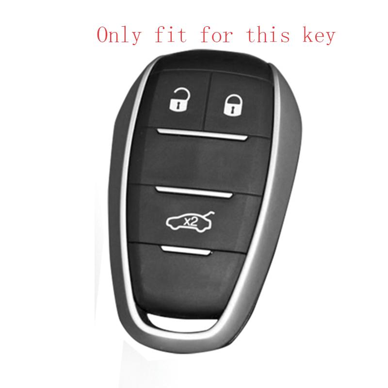 ZAD Silicone Rubber Case Key Case Cover Shell Set HolderFor Alfa Romeo 159 2018 2017 Giulia Stelvio 3 Button Key Protector Fob