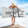 Bamboo Beach Towel Microfiber Bath Towel Quick Dry Sand Free Towels For Vacation Outdoor Swimming Pool Beach Yoga Travel Sports