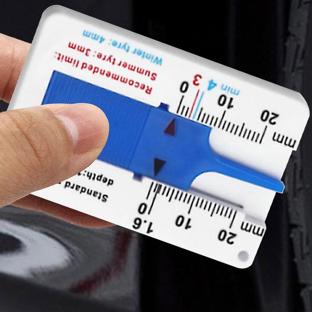 Tire Depth Gauge, Tire Depth Gauge - 0-20mm Tire Tread Checker, Portable Easy Read