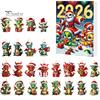 Unique Christmas Souvenirs Dragon Advent Calendars 2026, 24 Days Countdown Calendar with 2D Acrylic Ornaments, Collectible Figures for Tree Home Decor