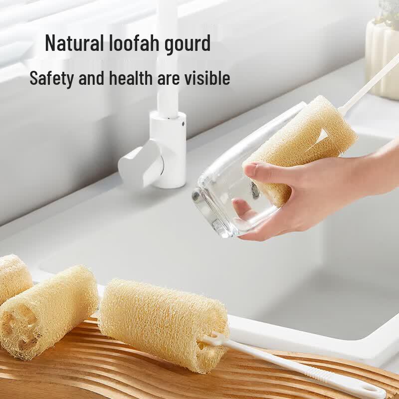 Cooker King Natural Loofah Pot Brush Set
