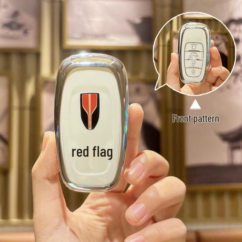 

Fashionable Key Case for Hongqi H9, H5, H7, HS7 - Unisex High-End Shell Bag with Buckle, Compatible with 21 Models