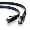 SANWA SUPPLY CAT8 Flat LAN Cable (5m) 40Gbps/2000MHz RJ45 Anti-Break Tabs Black KB-T8FL-05BK