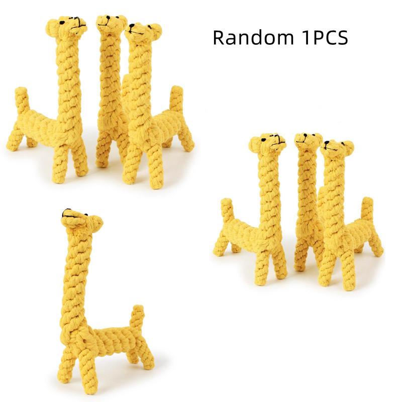 Durable And Stylish Cotton Rope Giraffe Chew Toy For Pets In-stock Wholesale
