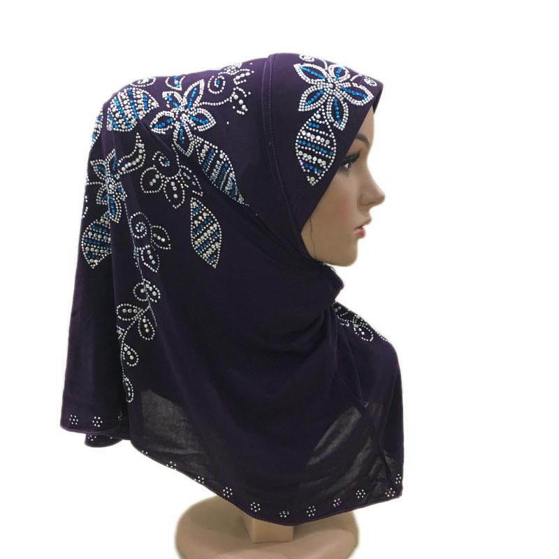 

Высококачественный мусульманский хиджаб Амира со стразами, надеваемый исламский шарф, повязка на голову, молитвенные шарфы, хиджабы Рамадана для женщин, исламская шляпа