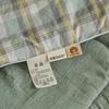Manyaju Elegant Plaid Washed Cotton Winter Quilt