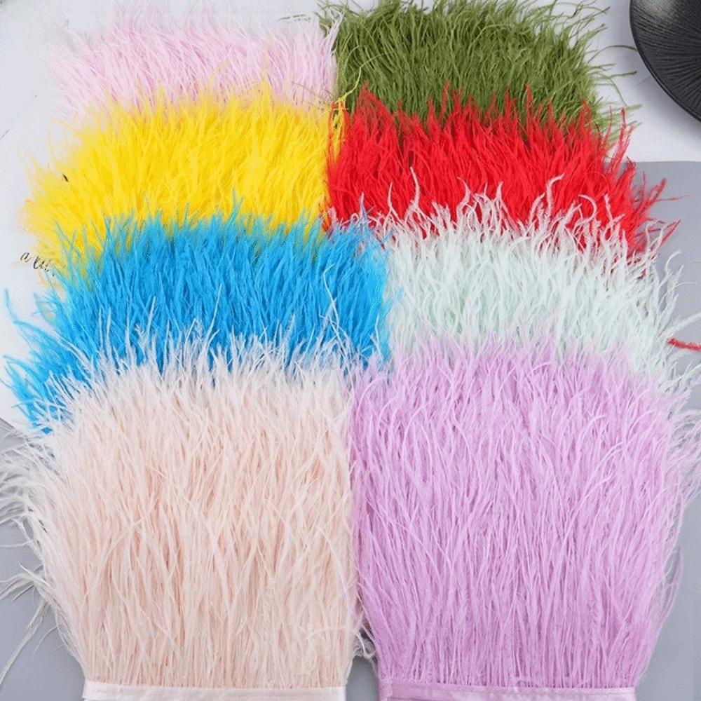 1 Meter Ribbon Tassel Ostrich Feathers Trim Feather Trim Fringe  Wedding Party Decoration