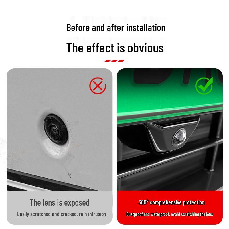 Copertura protettiva impermeabile per fotocamera per Li Auto, AITO, NIO, Xiaomi, BYD - Montata sull'auto per visione anteriore e posteriore.