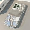 Fashiy and Fresh White Magnolia Flowers Mirror Phone Case For iPhone 17 Air 16 15 14 13 12 11 Pro X XS XR 7 8 Plus 16E Y2K Cover