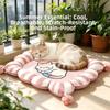 Wear-Resistant Ice Silk Pet Bed Double-Sided Dog Sleeping Mat Dopamine Color Pet Cushion Camping