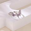 Luxury Zircon Butterfly Rings For Women Stainless Steel Gold Color Open Ring 2025 New Fashion Wedding Couple Zircon Gift