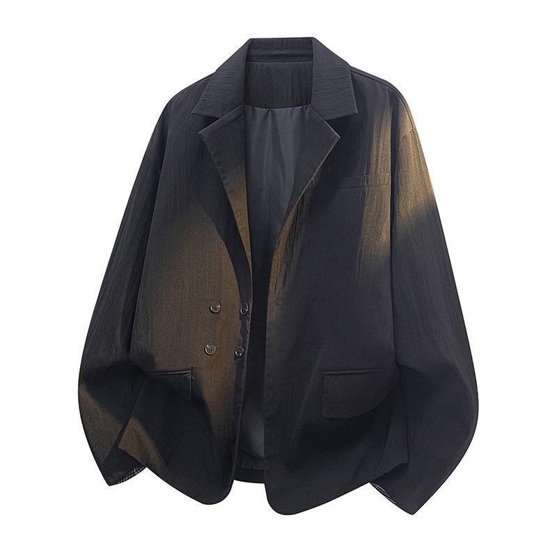 Men's Old Money Double-Breasted Vertical Stripe Suit Jacket - Trendy Autumn/Winter Style