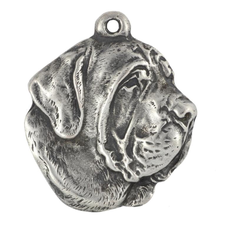 Fila Brasileiro, Brazilian Mastiff - Silver-Plated Keychain With a Dog, Handbag Ornament, Backpack Charm by Art-Dog