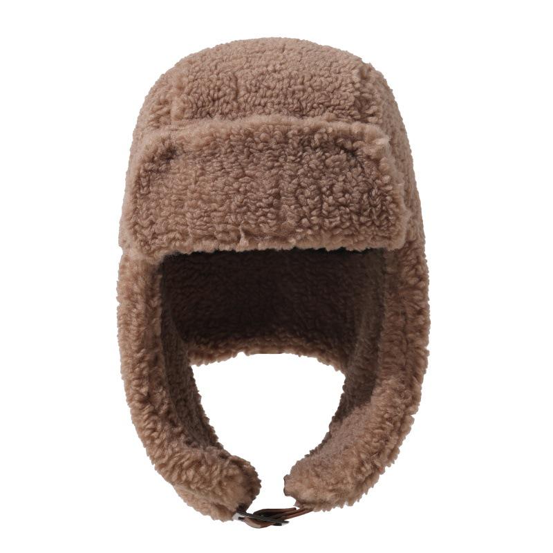 Unisex Thick Fleece Lei Feng Hat: Warm, Ear-Protecting Winter Hat for Outdoor Cycling and Skiing