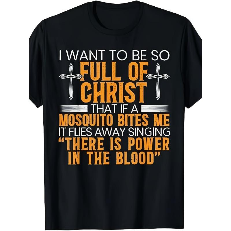 

European sizes Funny Christian Religious Servant Of God Faithful Tees Men s Soft Breathable Shirt - Black Crew Neck Casual Wear 4XL чорний