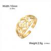 Likgreat Witch'S Knot 10Mm Wide Open Ring Stainless Steel Adjustable Wiccan Protection Finger Ring Trendy Amulet Jewelry Gift
