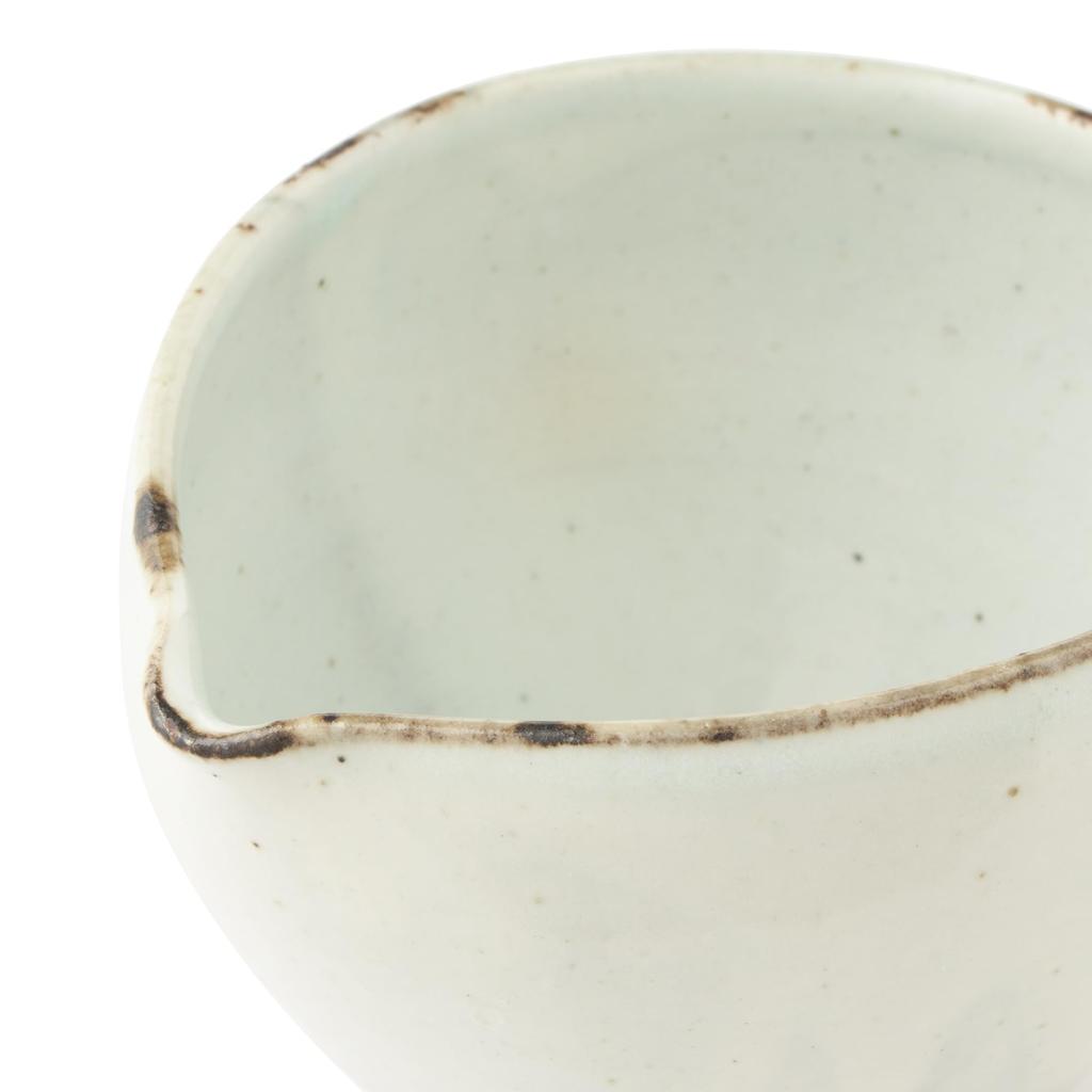 Marui Pottery Shigaraki Ware Hechimon Sake Pitcher, Approx. 350ml Capacity, Powder Glazed Iron Scattered Finish, White MR-3-4312