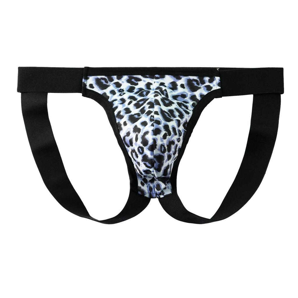 Pánské spodní prádlo s leopardím vzorem Sexy tanga Pánská vysoce elastická tanga