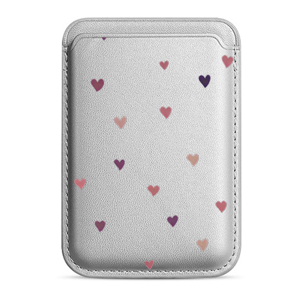 Small Love Heart Leather Wallet Case For Magsafe Wallet Leather Compatible For iPhone 16 17 Pro Card Holder For MagSafe Magnet