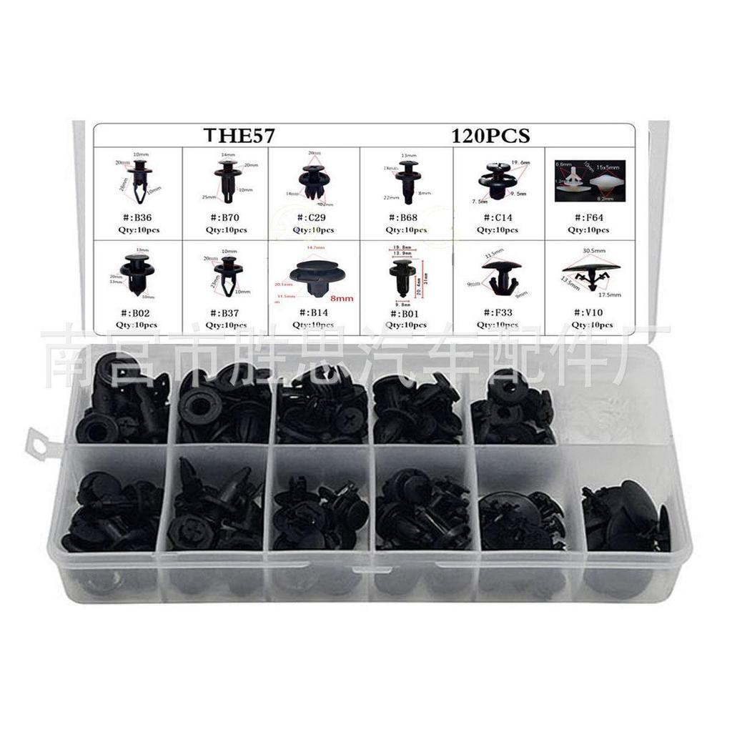 105-Piece Boxed Car Tire Screw Kit with Wheel Hub Decoration Clips & Buckles