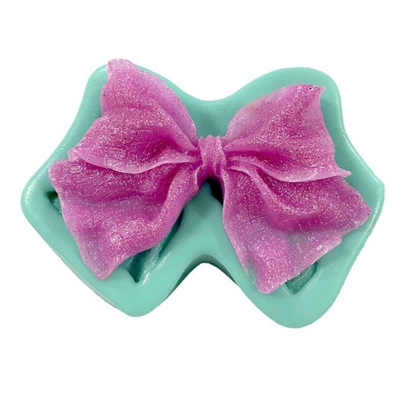 Mini Love Heart Bow Silicone Mold Handmade Soap Making Mould for DIY Baking Fondant Chocolate Wedding Cake