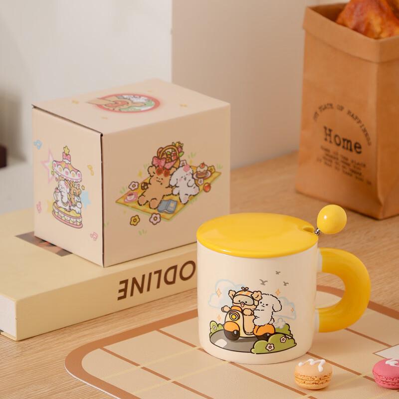 OLOEY Cartoon Dog Ceramic Mug