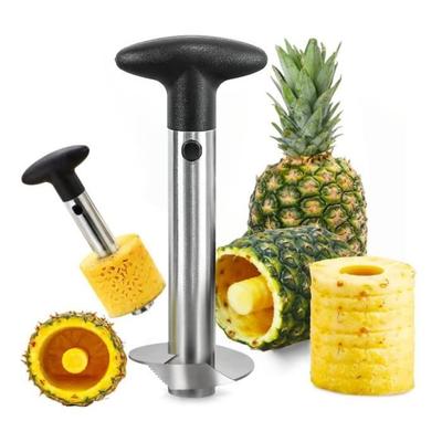 Nůž na ananas - RosyFate - Kráječ na ananas - Protiskluzová rukojeť - Rychlé loupání - Základní design