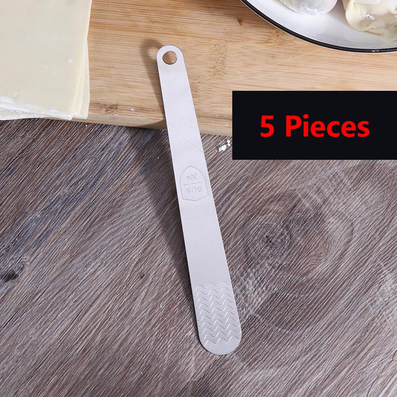 

Ложка для пельменей из нержавеющей стали 304, ложка для начинки, плоская ложка для смешивания начинки для вонтонов, кухонный инструмент 5 pieces
