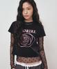 Nigaennikol Rose Signature Crop Top_Black Pink